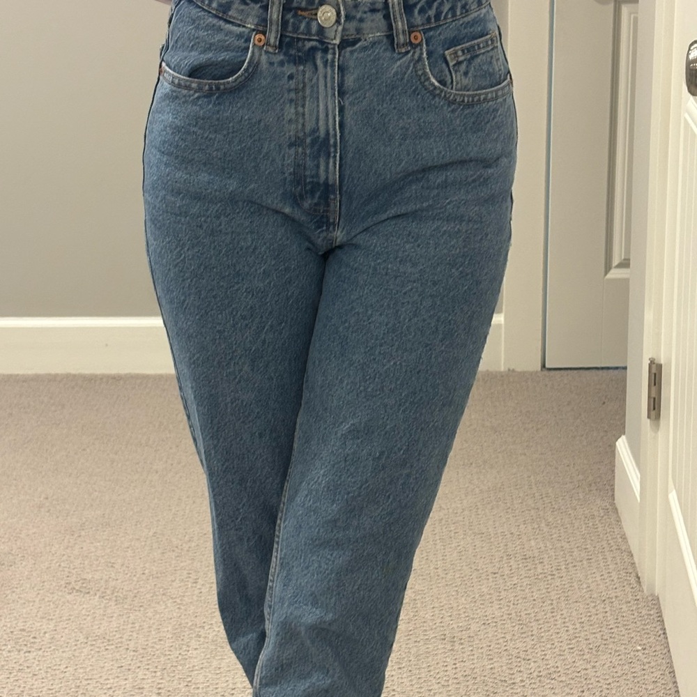 Zara High Rise Blue Jeans